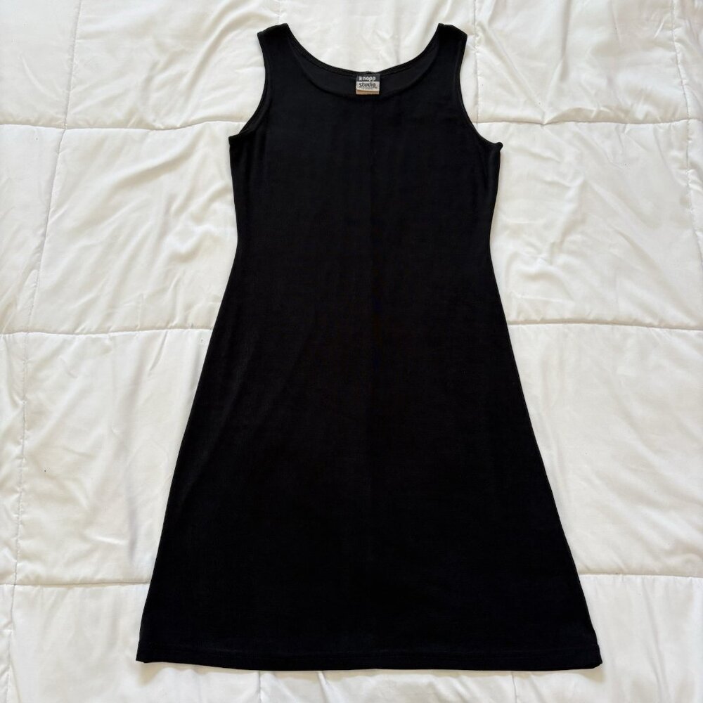 Vintage Mini Dress Womens Size Medium Black 90s Goth Vampire Grunge Basic Witchy